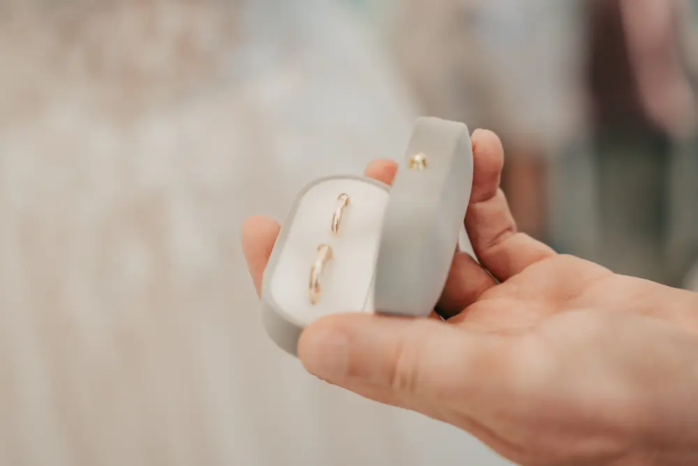 Trauritual Ringtausch Ringkästchen mit Ringen