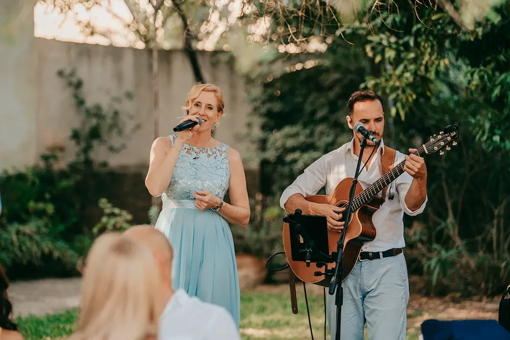 Sandra und Hernán zum Empfang