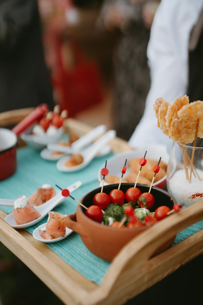 Leckere Tapas zum Sektempfang