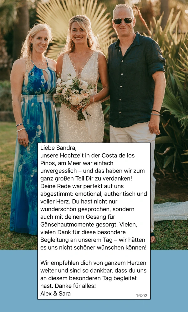 Review Sara & Alex zur freien Trauung am Meer