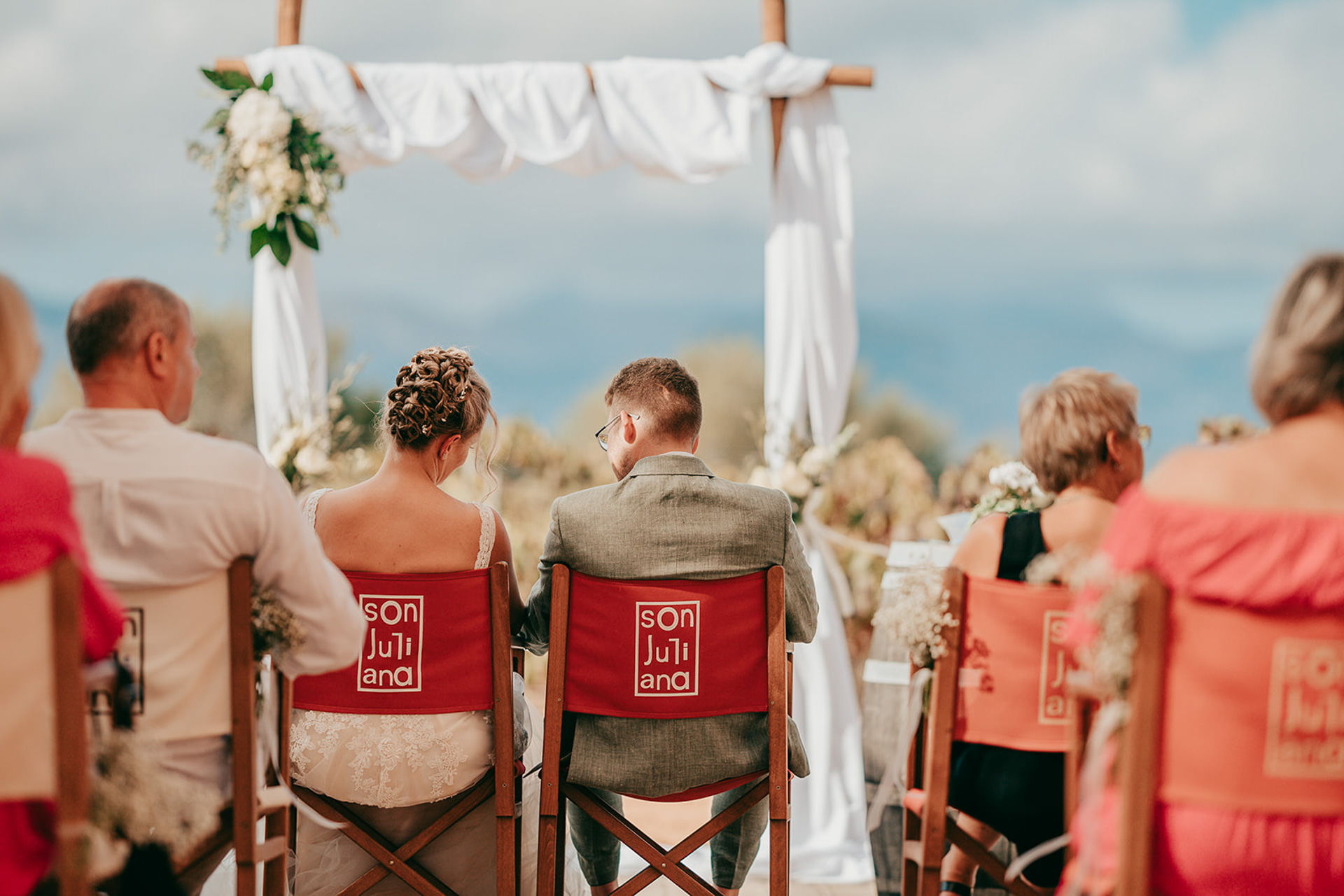 Wein-Empfang bei der Bodega-Hochzeit auf Mallorca