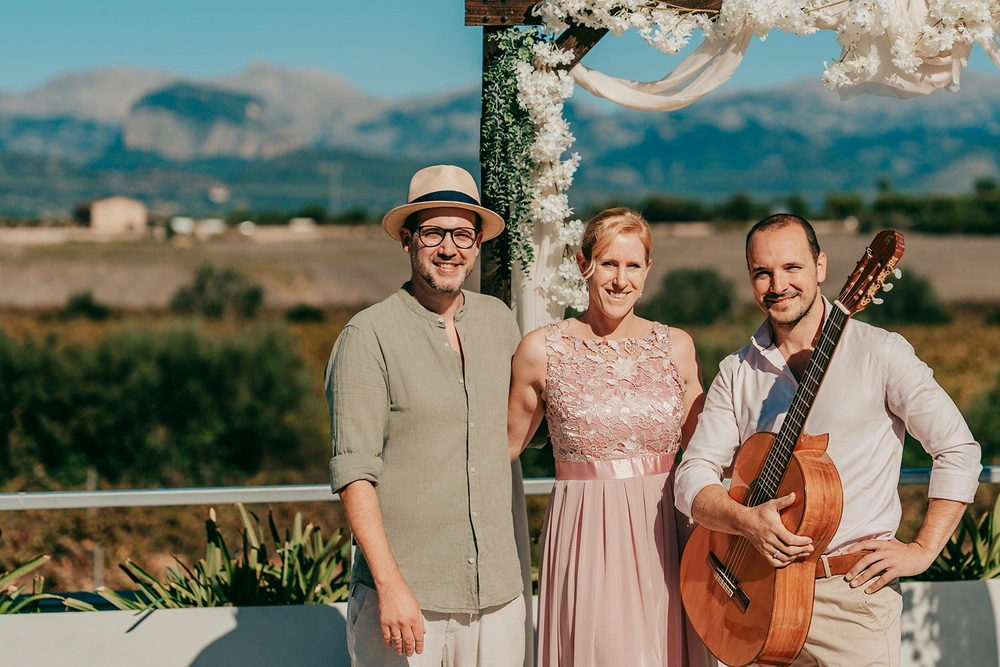 Team-Foto für Bodega-Hochzeit